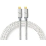 Nedis USB-C 1 m Silber