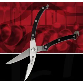 FMprofessional Geflügelschere 25 cm Edelstahl Schwarz