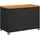 vidaXL Gartentruhe Schwarz 110x55x63 cm Poly Rattan Akazienholz