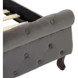 vidaXL Bettgestell 100 x 200 cm Grau