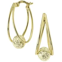 FIRETTI Paar Creolen »Schmuck Geschenk Gold 333 Kugel«, gelbgoldfarben