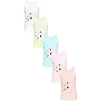 TupTam Mädchen Kinder Unterhemd 5er Pack in rosa/grau |