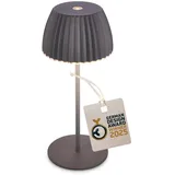 Briloner LED-Akku-Tischlampe Brilo unplugged Riffle Mini LED Tischlampe Akku LED Lampe, Akku Lampe, German Design Award Winner 2025, 8,5 x 20 cm, Anthrazit