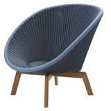 Cane-Line Peacock Loungesessel midnight/dusty blue