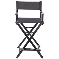 DiicMa Regiestuhl, Make-up-Artist-Stuhl, klappbarer Regiestuhl, tragbarer Aluminiumstuhl, Faltbarer Make-up-Artist-Stuhl (Color : Schwarz)