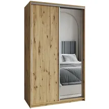 masseno Schwebetürenschrank TAVI 120 x 205 x 60 cm Braun
