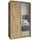 masseno Schwebetürenschrank TAVI 120 x 205 x 60 cm Braun
