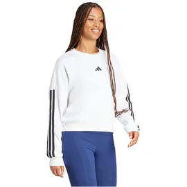 adidas Essentials Sweatshirt 3-Streifen Weiß/Schwarz XS