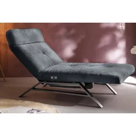 KAWOLA Relaxliege AMERIVA Polyester 80 x 110 x 158 cm Schwarz mit Kissen und Kopfteil