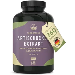 Artischockenextrakt - 360 Kapseln Vegan - TRUE NATURE 360 St