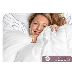Baumwollbettdecke SCHLAFSTIL "F200", weiß, B:135cm L:200cm, Bettdecken Bezug: 100% Baumwolle. Bettdecken Füllung: 100% Polyester, Bettdecken, hergestellt in Deutschland, allergikerfreundlich