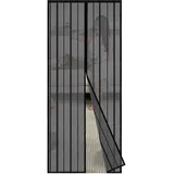 Sekey Magnet Fliegengitter Balkontür ohne Bohren, Türvorhang Fliegenschutz Schiebetür, Insektenschutz Vorhang Tür durch leichte Montage 160x240cm, Schwarz