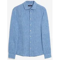 Cinque Regular Fit Freizeithemd aus Leinen Modell 'Steven', blau, S