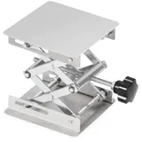 stonylab Laborhebebühne, 100 x 100mm Lab Jack Scherenständer Hubtisch aus Edelstahl, Hebebühne Labor, Erweiterbarer Hebehöhenbereich von 45mm bis 150mm, Maximal Unterstützte Gewicht 5 KG