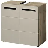 Sconto Waschbeckenunterschrank ¦ beige ¦ Maße (cm): B: 60 H: 62 T: 31