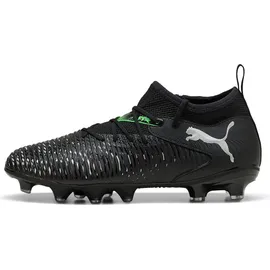 Puma Future 8 Match FG/AG JR, Unisex Fussballschuh, Puma Black-Puma Silver-Fluo Green,