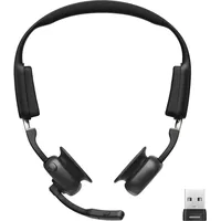 Shokz Openmeet USB-A Dongle (Kabellos, USB-A), Office Headset, Schwarz