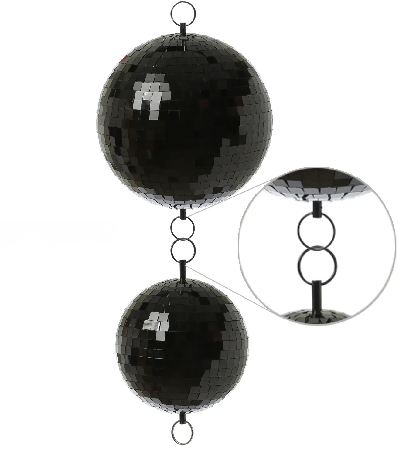 Spiegelkugel 30cm schwarz Discokugel für Werbe-Dekozwecke Schaufenster