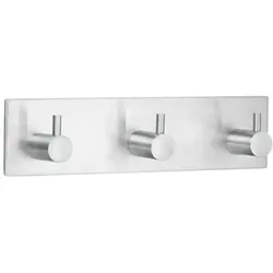 Smedbo Design Dreierhaken eckig, selbstklebend B1107, Accessoires, edelstahl gebürstet
