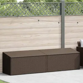 vidaXL Garten-auflagenbox Braun 220x50x58 Cm Poly Rattan - Vidaxl