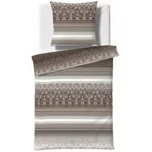 FLEURESSE Aspen Ornamente Streifen Braun 155 x 220 cm + 2 x 80 x 80 cm