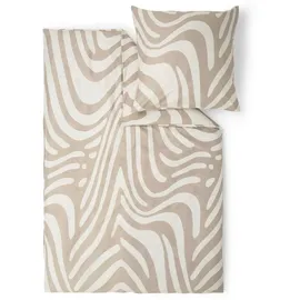 s.Oliver Mako-Satin Beige 155 x 220 cm + 80 x 80 cm