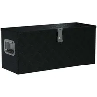 vidaXL Aluminiumkiste 80×30×35 cm Schwarz