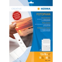 Herma Fotophan 10 Fotosichthüllen weiß für je 4 Fotos