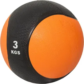 Gorilla Sports Medizinball aus Gummi, 1 - 10 kg Gewichte, Slam Ball, Gewichtsball, Trainingsball, schwarz|orange 3kg,