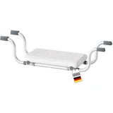 KARAT Badewannensitz, Sitzbrett für Badewanne, rutschfest, 100kg Tragkraft, verstellbar 78-86 cm, Badewannenhocker, Duschsitz für Erwachsene und Senioren, Badewannenbrett Levi