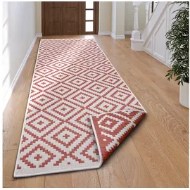 MY HOME Läufer Ronda Wendeteppich, rechteckig, Höhe: 5 mm, Sisal-Optik, Flachgewebe, In- und Outdoor, geometrisches Boho Design beige 80 cm x 250 cm x 5 mm