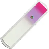 Glasfußfeile & Pediküre-Raspel Doppelseitig geätzte Oberfläche mit unterschiedlicher Körnung, Kallusentferner-Fußraspel - Original Tschechisches Produkt (rosa/fuchsie)