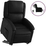 vidaXL Massagesessel mit Aufstehhilfe Kunstleder 144,5 x 82 x 0 cm Schwarz elektrisch