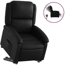 vidaXL Massagesessel mit Aufstehhilfe Kunstleder 144,5 x 82 x 0 cm Schwarz elektrisch