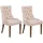 CLP Esszimmerstuhl Aberdeen Stoff antik-hell/creme 2er Set