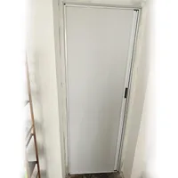 RENLXFI Falttür Falttüren 60 65 70 75 80 85 90 cm Breite Badezimmer-Falttür, Anpassbare Größe, Innenfalttüren Mit Schloss, Raumteiler-Schiebetür Ohne Bohren(60x195cm/23.6x76.8in)