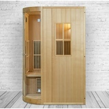 XXL Luxus Infrarotsauna+Infrarotkabine-Kombi SET Sauna inkl. Saunaofen 2 Pers.