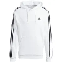 Adidas Essentials Fleece 3-Streifen Kapuzenpullover White M