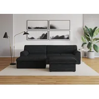 DOMO collection Ecksofa »Topper L-Form«, mit Recamiere, wahlweise mit Schlaffunktion grau