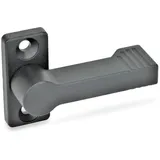 Ganter Normelemente 702-17-55-A-SW Sperrriegel mit 4 Raststellungen, Zink-Druckguss, Riegellänge: 55mm, schwarz