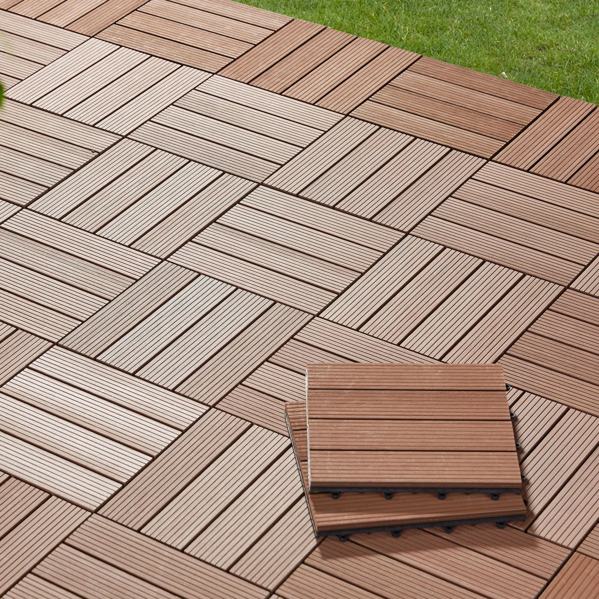 Terrassenfliese Willi Braun 22-teilig aus Kunststoff
