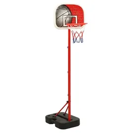 vidaXL Tragbares Basketball-Spielset Weiß/Rot 138,5 -166 cm