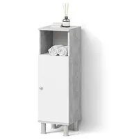 Livinity® Midischrank, Schiefer, Schiefer, 3 Fächer, Quadratisch, 30x95x30 cm,