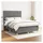 vidaXL Boxspringbett mit Matratze Dunkelgrau 140x200 cm Stoff