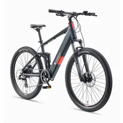 TELEFUNKEN E-Mountainbike »M936«, 8-Gang-Kettenschaltung, Heckmotor, 468 Wh, Granitgrau - Größe 27,5