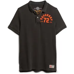 Poloshirt SUPERDRY "Poloshirt Vintage Athletic Polo", Herren, Gr. M, schwarz, Obermaterial: 100% Baumwolle CO., Shirts