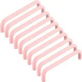 ZESLIV 10 Stück Möbelgriffe, Küchen Schrankgriffe aus Aluminium, Bohrlochabstand 160mm, Stangengriffe Rosa Schubladengriffe mit Schrauben für Kinderzimmer Kleiderschrank