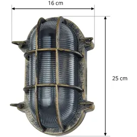 LINDBY Daaje, Aus Aluminium Von Lindby Außenwandlampe industriell oval
