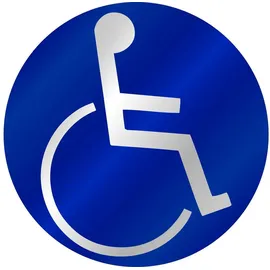 carstyling XXL Hermann Schütz Aufkleber Behinderten-Symbol reflektierend blau Ø 90 mm