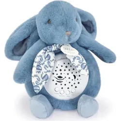 DOUDOU 8904201 Nachtlicht Sterne & Musik, Hase blau 19cm